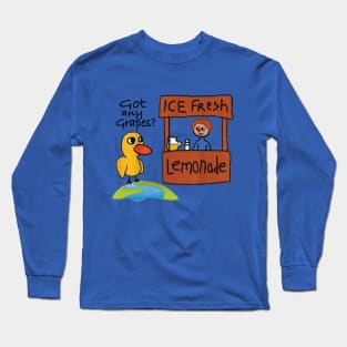 Funny Duck Ice Fresh Lemonade Got Any Grapes Gifts for kids Long Sleeve T-Shirt